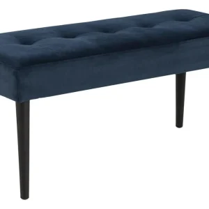 REMISE allant Banc Design En Tissu Velours Bleu Nuit Capitonné L95 Cm GUESTA 8