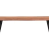 Banc Industriel Bois Massif Et Métal Noir L145 Cm EDGE destockage 25