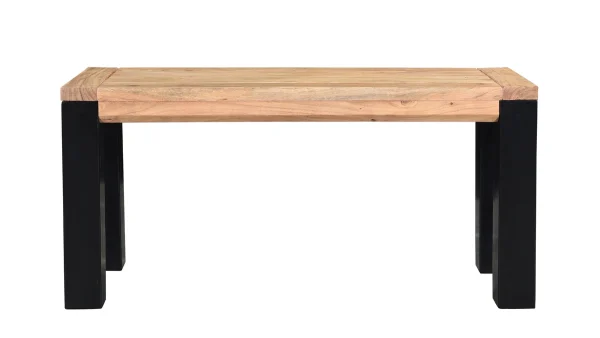 Banc Industriel En Bois Massif Et Métal Noir L95 Cm TRAP ﻿soldes 1