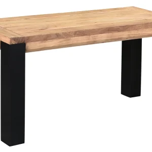 Banc Industriel En Bois Massif Et Métal Noir L95 Cm TRAP 9