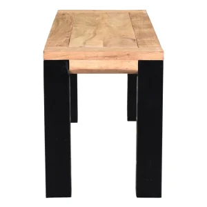 Banc Industriel En Bois Massif Et Métal Noir L95 Cm TRAP ﻿soldes 11