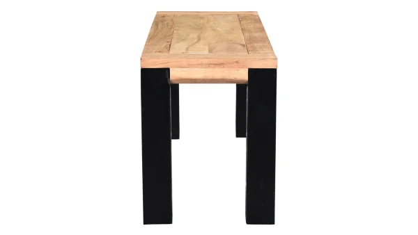 Banc Industriel En Bois Massif Et Métal Noir L95 Cm TRAP ﻿soldes 4