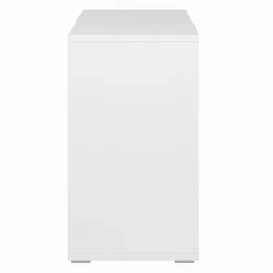 Bibliothèque Basse Finition Bois Blanc L140 Cm EPURE 10