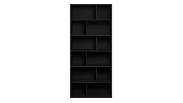 à prix réduits Bibliothèque Design Bois Noir L92 EPURE 1