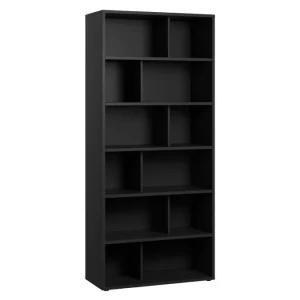 à prix réduits Bibliothèque Design Bois Noir L92 EPURE 9