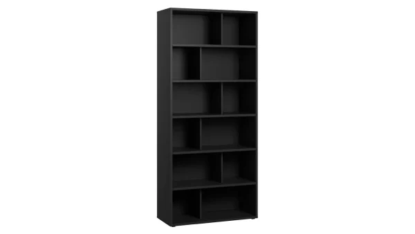 à prix réduits Bibliothèque Design Bois Noir L92 EPURE 3