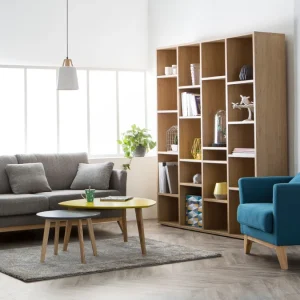 en ligne vente Bibliothèque Design Finition Bois Chêne L149 Cm RYTHM 17