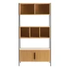 Bibliothèque En Bois Clair Chêne Et Métal Noir L98 Cm SILKA achetez pas cher 23