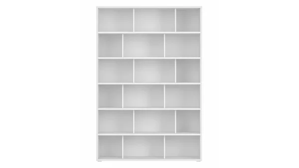 Bibliothèque Scandinave Blanc Mat L140 Cm EPURE 1