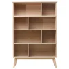 achat Bibliothèque Scandinave En Bois Chêne 8 Casiers L110 Cm INGRID 23