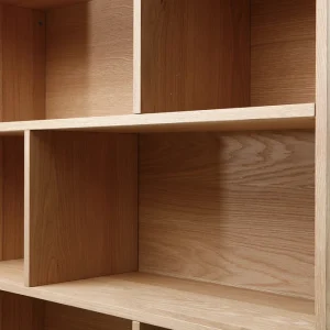 comparez les prix Bibliothèque Scandinave En Bois Chêne 8 Casiers L110 Cm INGRID 16