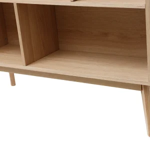 comparez les prix Bibliothèque Scandinave En Bois Chêne 8 Casiers L110 Cm INGRID 18