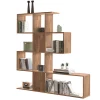 Bibliothèque Scandinave Séparateur Design Finition Chêne H147 Cm COMO 26