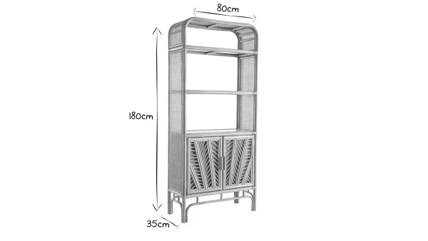 Bibliothèque Vintage En Rotin L80 Cm GALON – Miliboo & Stéphane Plaza 7