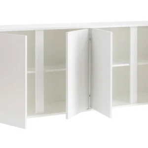 Buffet Design Blanc Laqué Brillant 4 Portes L180 Cm COMO 12