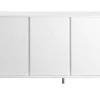 Buffet Design Blanc Laqué Et Métal Blanc 3 Portes L137 Cm MIKY 8