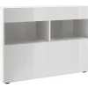 Buffet Design Finition Blanc Laqué Brillant L110 Cm POLO marque pas cher 23