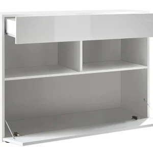 Buffet Design Finition Blanc Laqué Brillant L110 Cm POLO marque pas cher 7