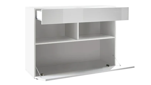 Buffet Design Finition Blanc Laqué Brillant L110 Cm POLO marque pas cher 3