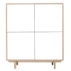 achetez Buffet Haut Scandinave Bois Et Blanc 4 Portes L110 Cm SID 8