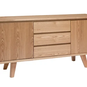 prix abordable Buffet Scandinave En Bois Clair 2 Portes 3 Tiroirs L160 Cm FIFTIES 14