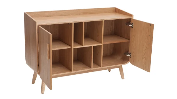 Buffet Scandinave En Bois Clair 2 Portes L122 Cm HALLEN magasin paris 4