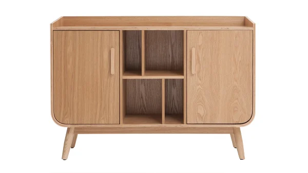 Buffet Scandinave En Bois Clair 2 Portes L122 Cm HALLEN magasin paris 1