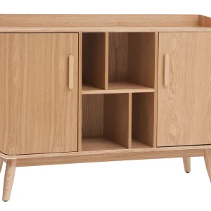 Buffet Scandinave En Bois Clair 2 Portes L122 Cm HALLEN magasin paris 12