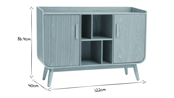 Buffet Scandinave En Bois Clair 2 Portes L122 Cm HALLEN magasin paris 8