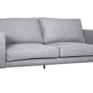 Canapé 4 Places En Tissu Gris Et Métal Noir OSMANN soldes luxe 12