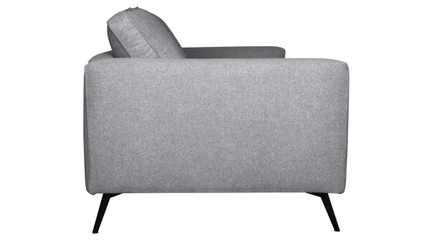 Canapé 4 Places En Tissu Gris Et Métal Noir OSMANN soldes luxe 4