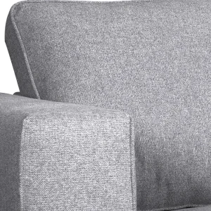 Canapé 4 Places En Tissu Gris Et Métal Noir OSMANN soldes luxe 18