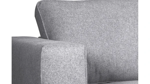 Canapé 4 Places En Tissu Gris Et Métal Noir OSMANN soldes luxe 6