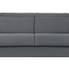 Canapé Convertible Avec Têtières Ajustables 3 Places En Tissu Gris Anthracite Avec Matelas 18 Cm NORO 26