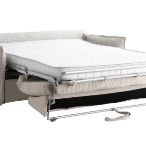 jusqu'à Canapé Convertible Déhoussable En Coton Beige Avec Matelas 13 Cm ALDO 14