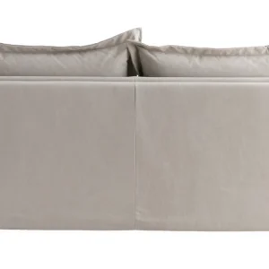 Canapé Convertible Déhoussable En Coton Beige Avec Matelas 13 Cm ALDO 18