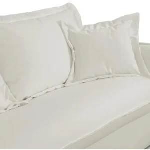 Canapé Convertible Déhoussable En Coton Blanc Crème ALDO 19