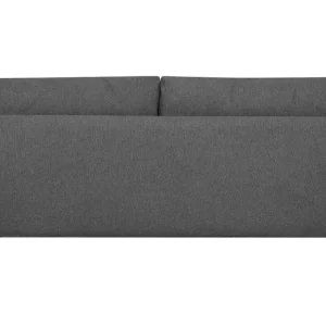 magasin solde Canapé Convertible Scandinave 3 Places En Tissu Gris Anthracite Et Bois Clair Avec Matelas 10 Cm CREEP 18