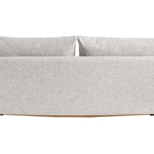 en ligne Canapé Convertible Scandinave 3 Places En Tissu Gris Chiné Et Bois Clair Avec Matelas 10 Cm CREEP 19