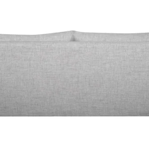 Canapé Convertible Scandinave 3 Places En Tissu Gris Clair Et Bois Clair Avec Matelas 10 Cm VENDOME 18