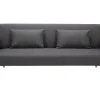 Canapé Convertible Scandinave 3 Places En Tissu Gris Foncé Et Bois Clair LULA acheter en ligne 28