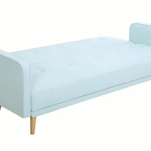 Canapé Convertible Scandinave 3 Places En Tissu Menthe à L’eau Et Bois Clair ULLA 14