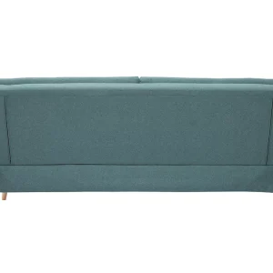 a Prix Discount Canapé Convertible Scandinave 3 Places En Tissu Vert Et Bois Clair STEWART 21