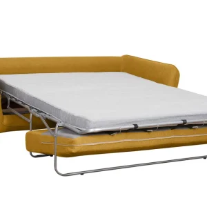 boutique en ligne Canapé Convertible Scandinave 3 Places Jaune Cumin Avec Matelas 10 Cm CREEP 12