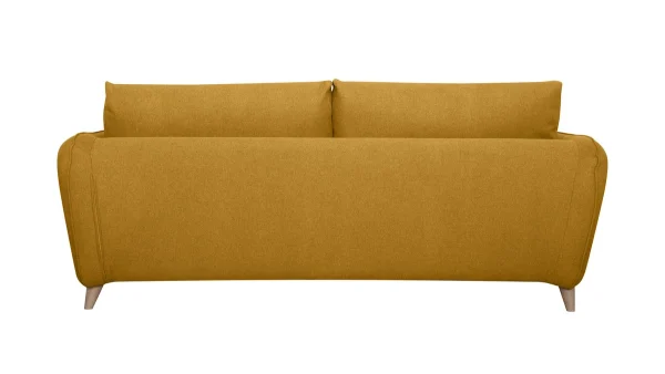 boutique en ligne Canapé Convertible Scandinave 3 Places Jaune Cumin Avec Matelas 10 Cm CREEP 6