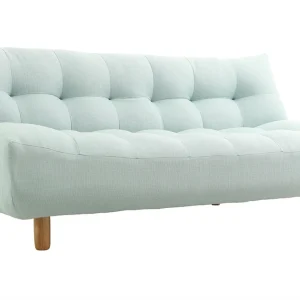 Canapé Convertible Scandinave En Tissu Menthe à L’eau Et Bois Clair YUMI Promotio de vente 12