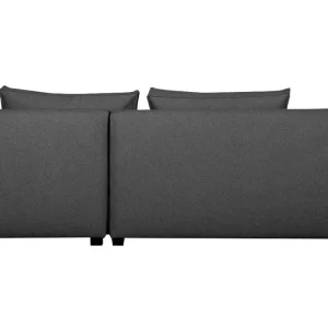 soldes pas cher Canapé D’angle Droit Moderne Modulable Tissu Gris Anthracite PLURIEL 17