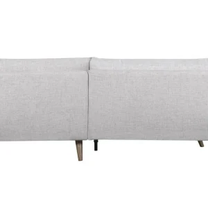 Canapé D’angle Droit Scandinave 3-4 Places En Tissu Gris Clair Chiné Et Bois Clair CREEP marque pas cher 14