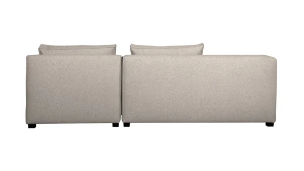 Canapé D’angle Gauche Modulable En Tissu Beige PLURIEL magasin pour 4