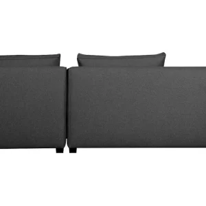 Canapé D’angle Gauche Modulable En Tissu Gris Anthracite PLURIEL 15